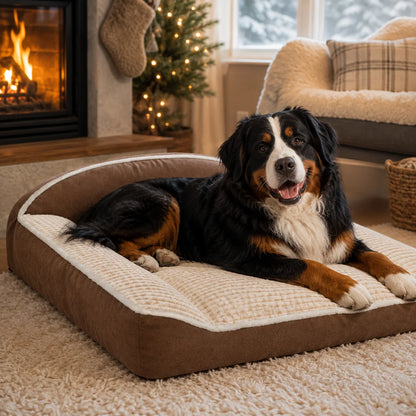 Orthopedic Dog Bed Memory Foam Washable Cover Non-Slip Base