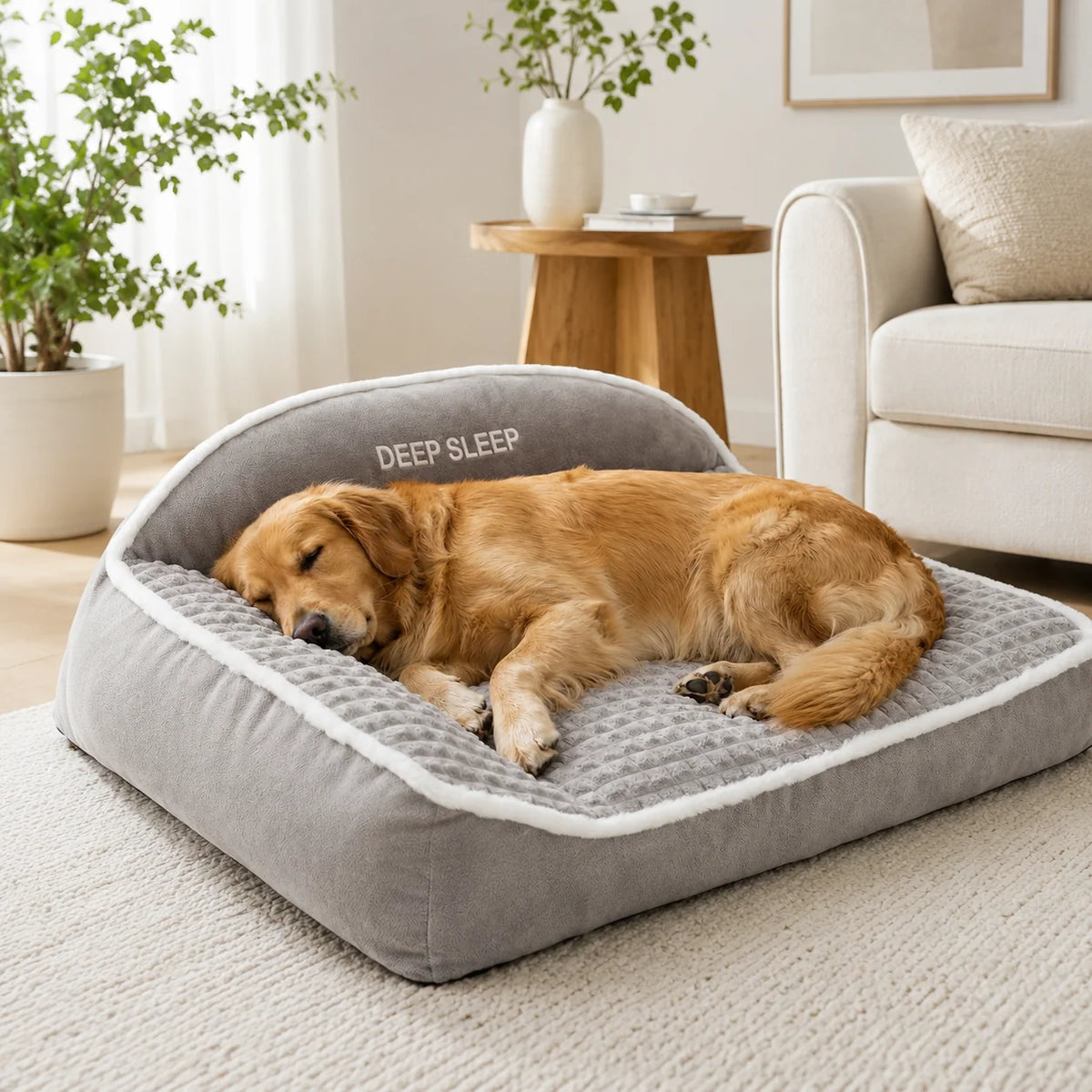 Orthopedic Dog Bed Memory Foam Washable Cover Non-Slip Base