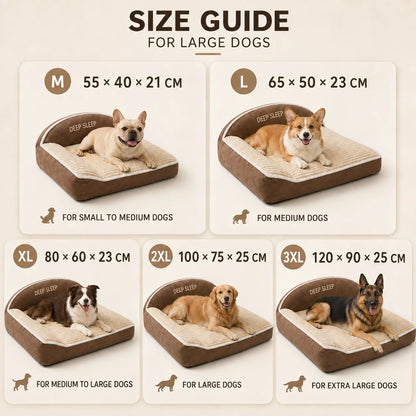 Orthopedic Dog Bed Memory Foam Washable Cover Non-Slip Base