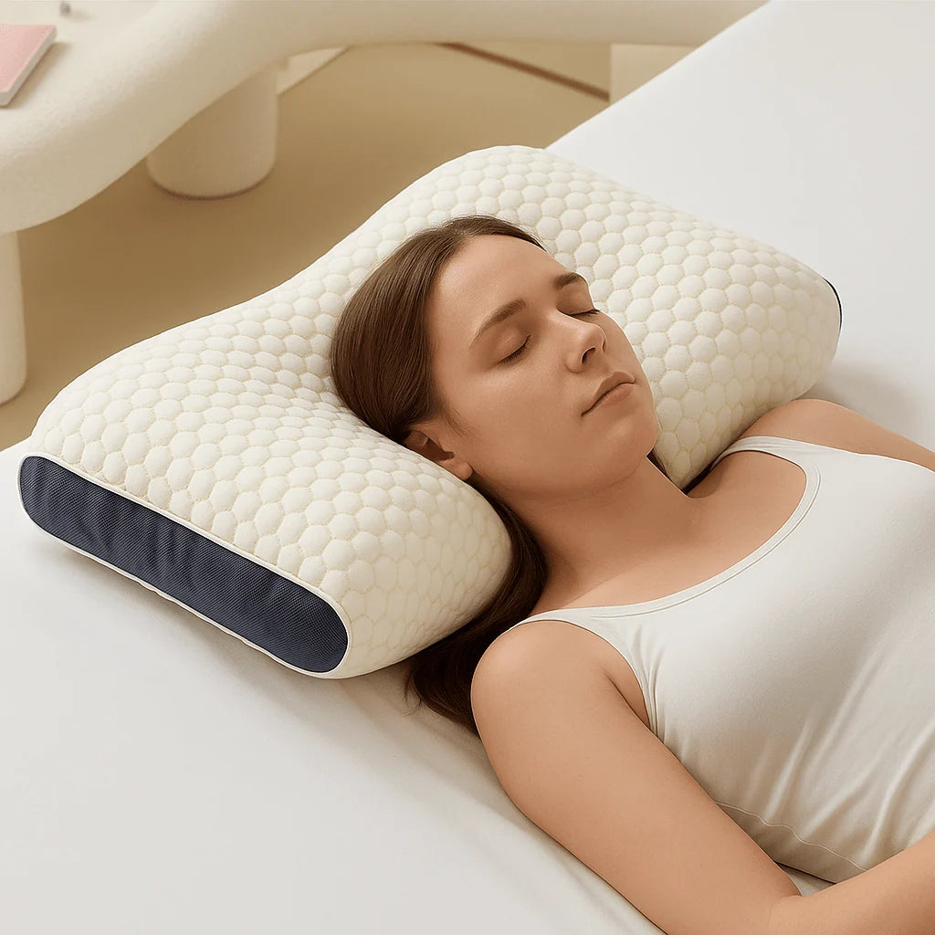 Orthopedic Pillow Contoured Neck Support Removable Washable Cover
