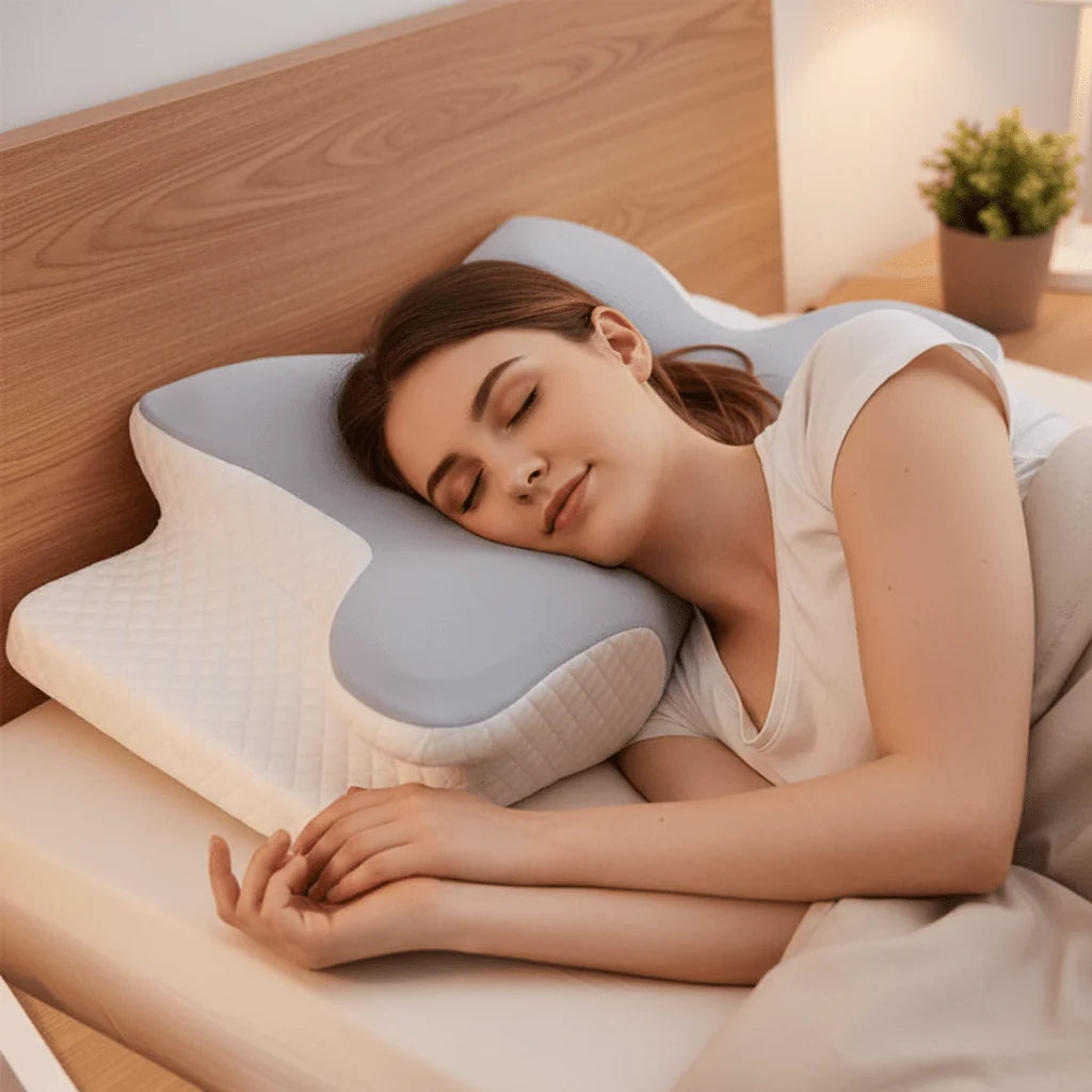 Orthopedic Pillow Memory Foam Two Contour Heights Washable Cover