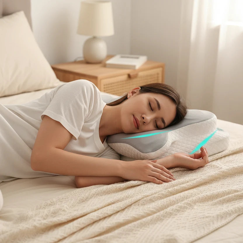 Orthopedic Pillow Memory Foam Two Contour Heights Washable Cover