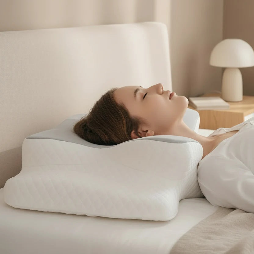 Orthopedic Pillow Memory Foam Two Contour Heights Washable Cover