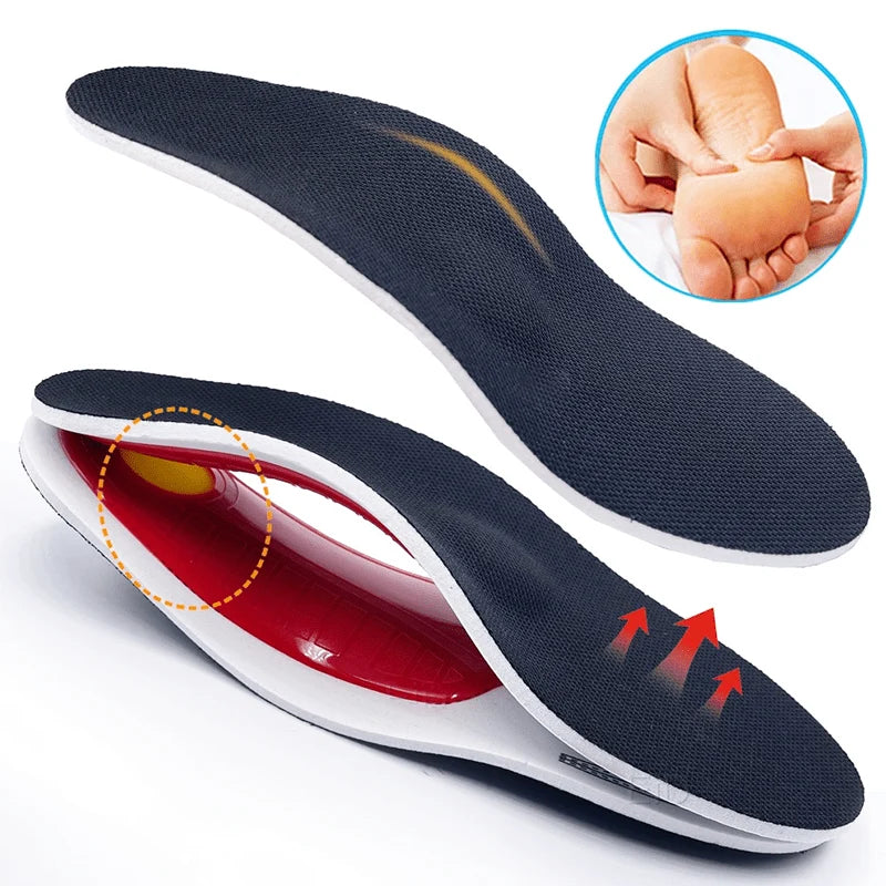 Orthotic Insoles 3D Arch Support Shock-Absorbing Cushioning Breathable Top Layer