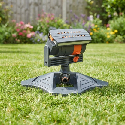 Oscillating Sprinkler 16 Turbine Nozzles Metal Body & Dual Filter