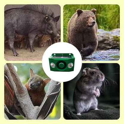 Outdoor Animal Repellent Solar-Powered Motion-Activated Strobe & Alarm Weatherproof