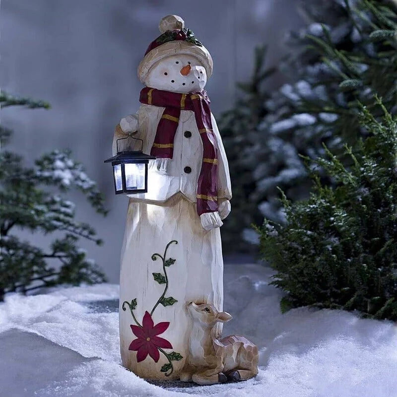 Outdoor Christmas Decoration LED Lantern All-Weather Resin