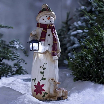Outdoor Christmas Decoration LED Lantern All-Weather Resin