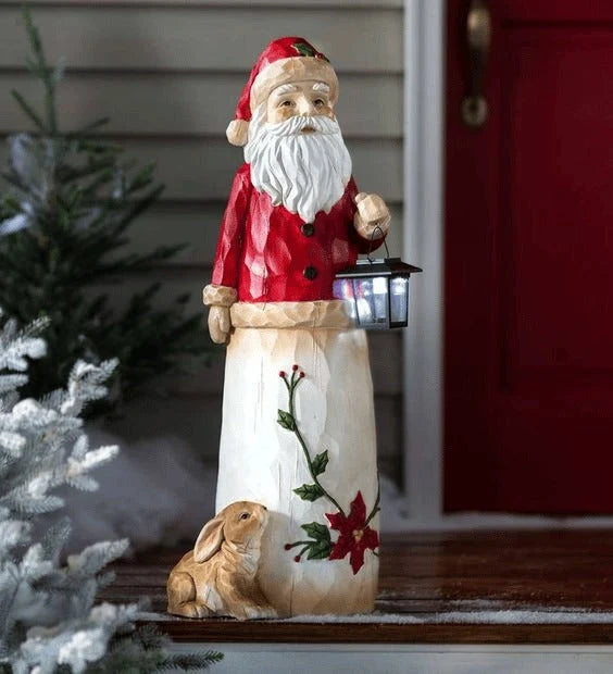 Outdoor Christmas Decoration LED Lantern All-Weather Resin