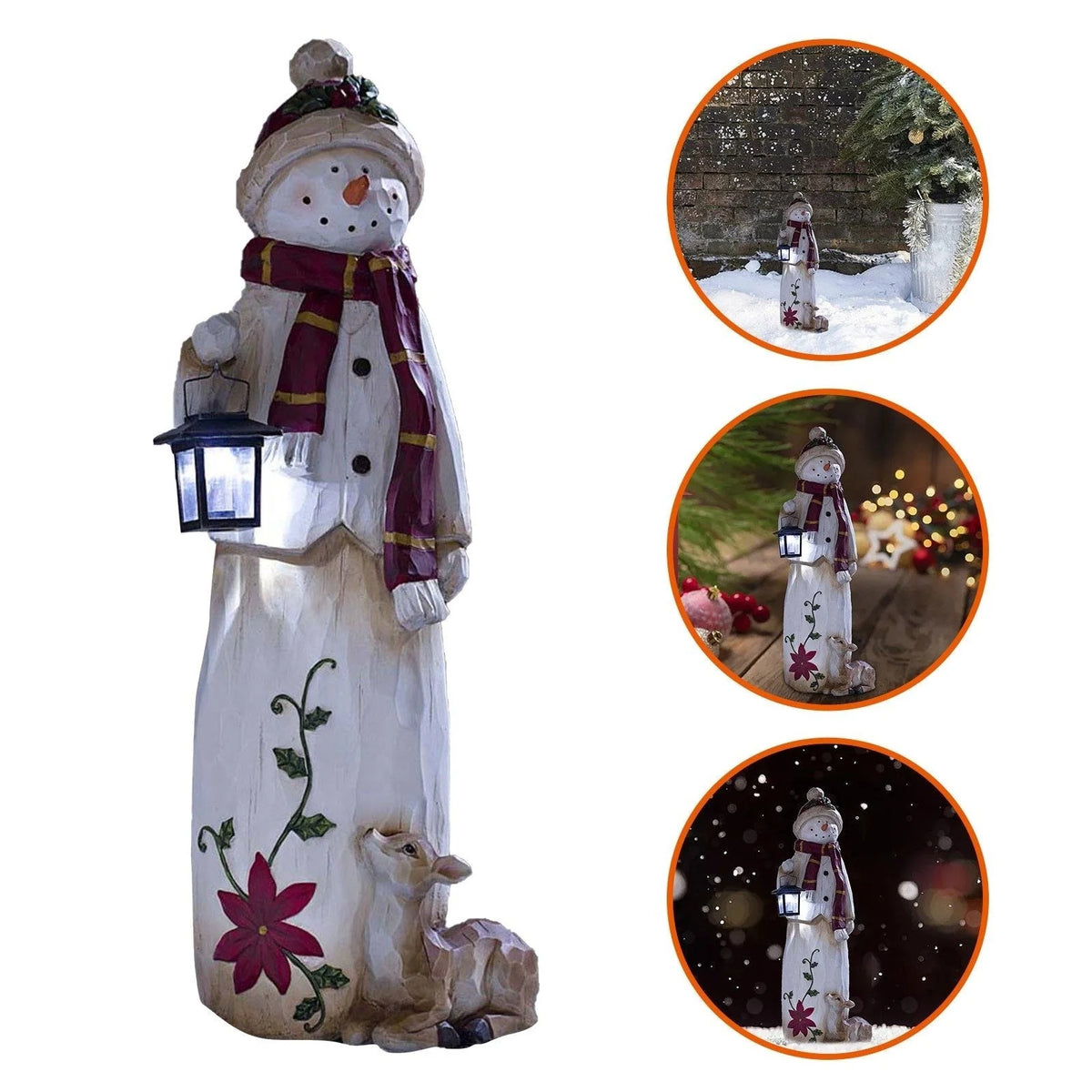 Outdoor Christmas Decoration LED Lantern All-Weather Resin