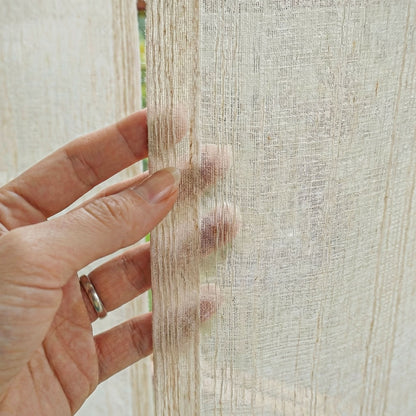 Outdoor Curtain Panels Light-Filtering Linen Look
