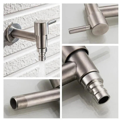 Outdoor Faucet 304 Stainless Steel Wall-Mounted Rust-Resistant