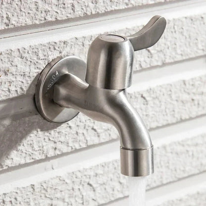 Outdoor Faucet 304 Stainless Steel Wall-Mounted Rust-Resistant