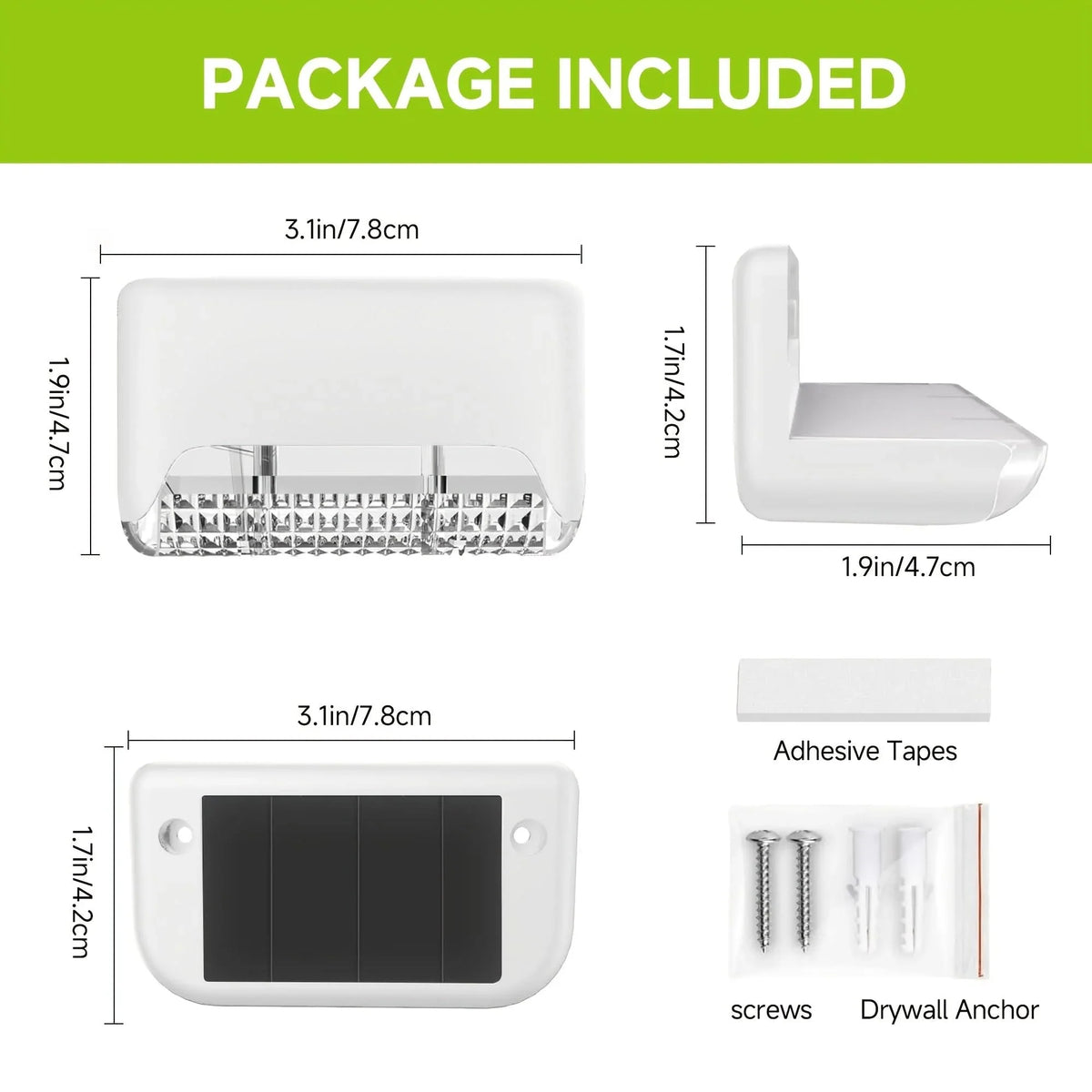 Outdoor Fence Lights Solar-Powered Waterproof Set of 8