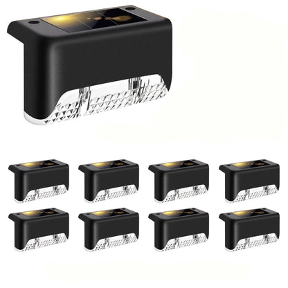 Outdoor Fence Lights Solar-Powered Waterproof Set of 8