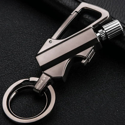Outdoor Fire Starter Waterproof Flint Carabiner & Bottle Opener
