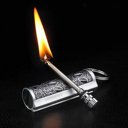 Outdoor Fire Starter Waterproof Flint Carabiner & Bottle Opener