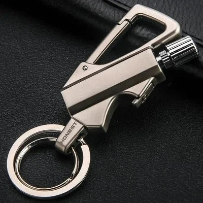 Outdoor Fire Starter Waterproof Flint Carabiner & Bottle Opener