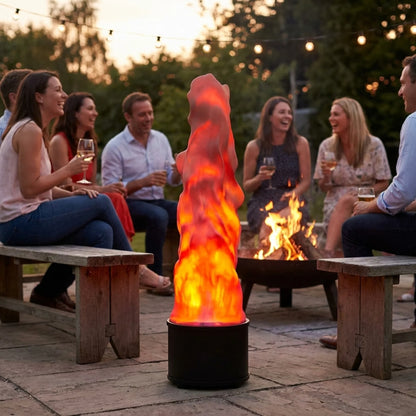 Outdoor Flame Lamp Realistic LED Rechargeable & Mains Power