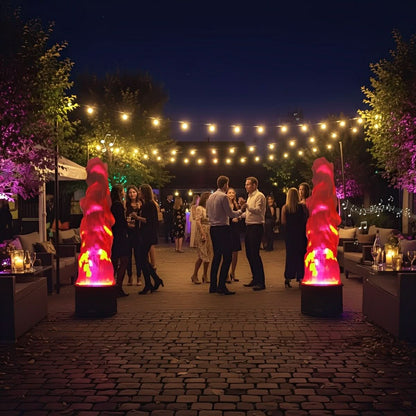 Outdoor Flame Lamp Realistic LED Rechargeable & Mains Power