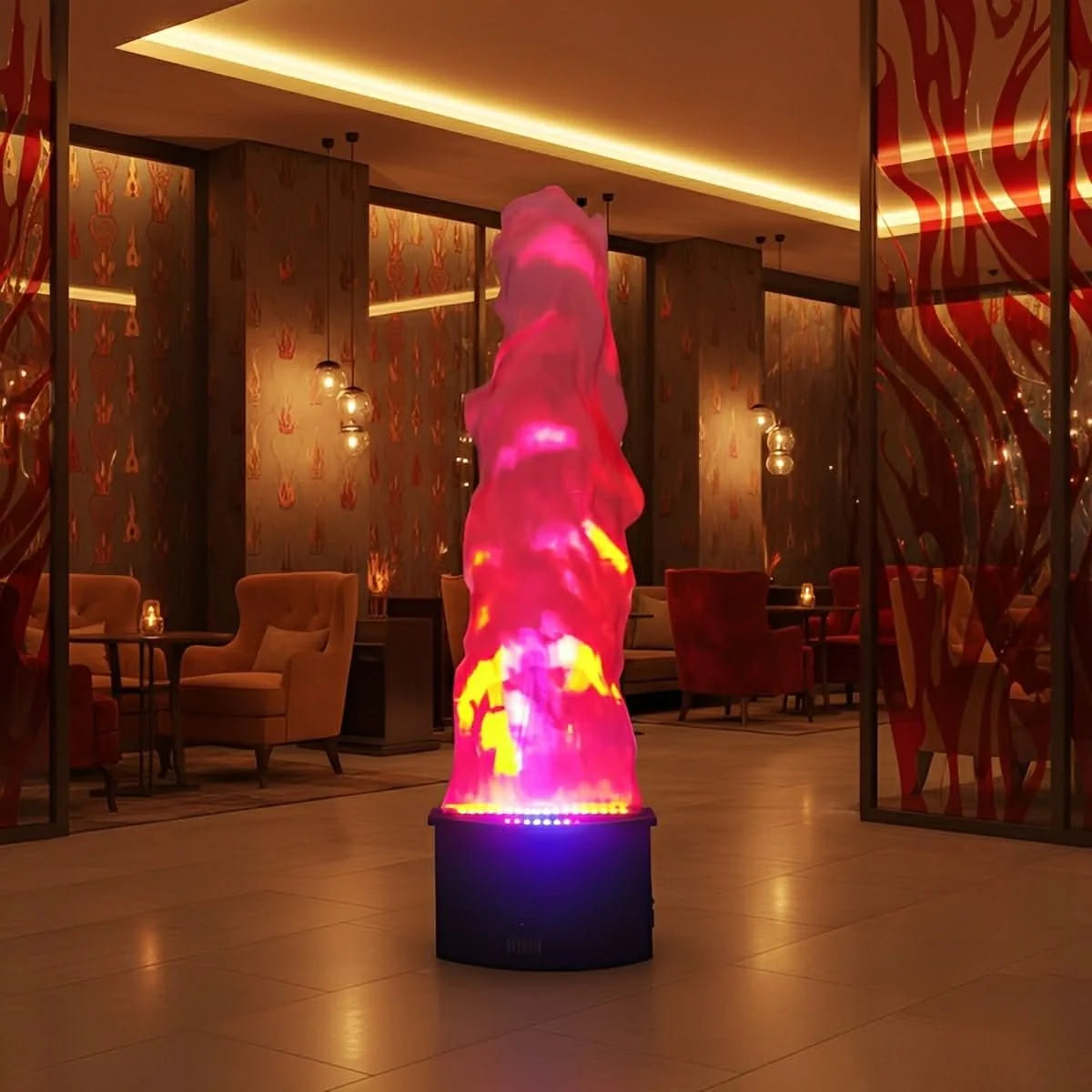 Outdoor Flame Lamp Realistic LED Rechargeable & Mains Power