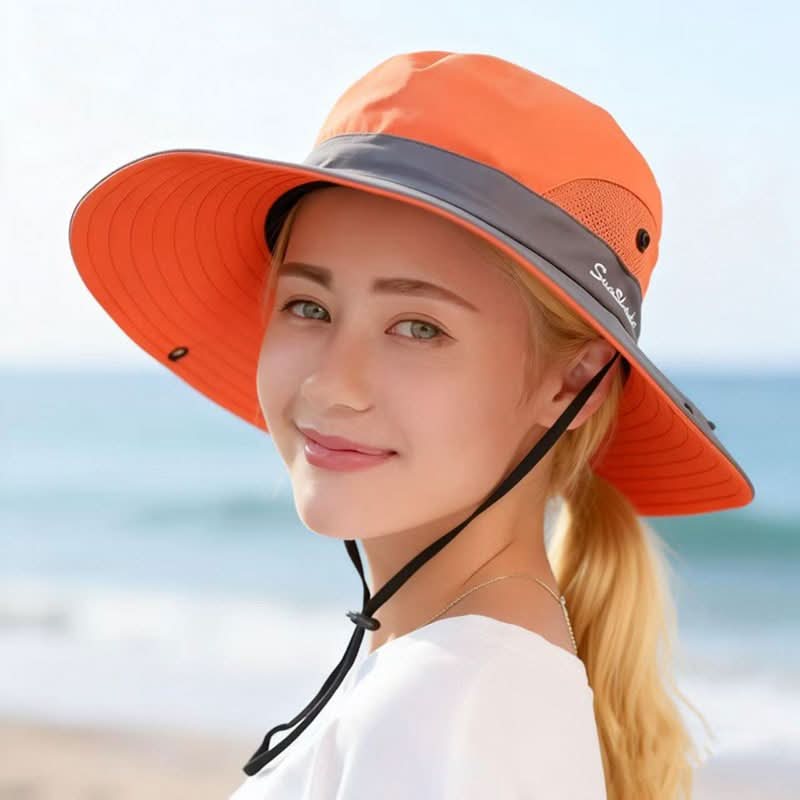 Outdoor Hat Wide Brim Breathable Mesh Adjustable Fit