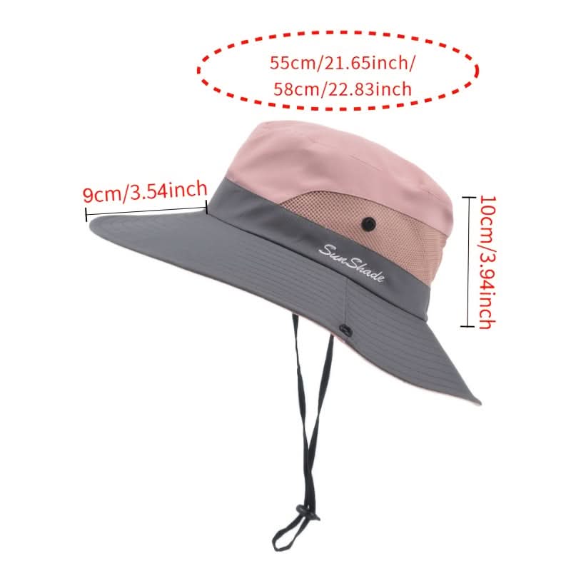 Outdoor Hat Wide Brim Breathable Mesh Adjustable Fit