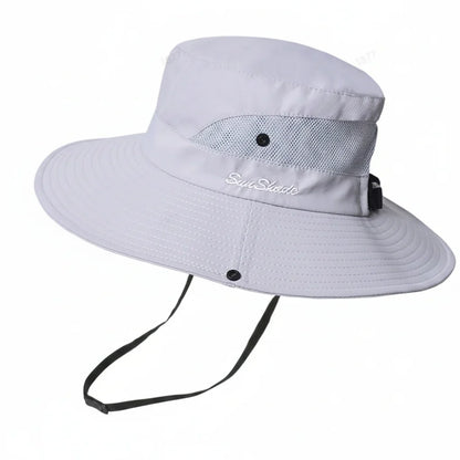 Outdoor Hat Wide Brim Breathable Mesh Adjustable Fit