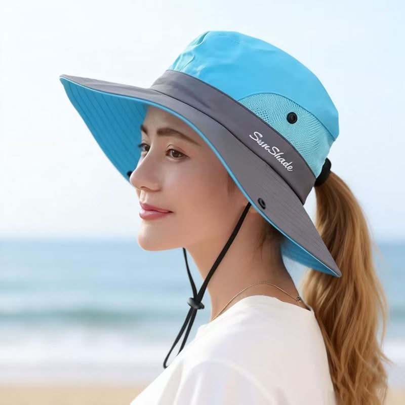 Outdoor Hat Wide Brim Breathable Mesh Adjustable Fit