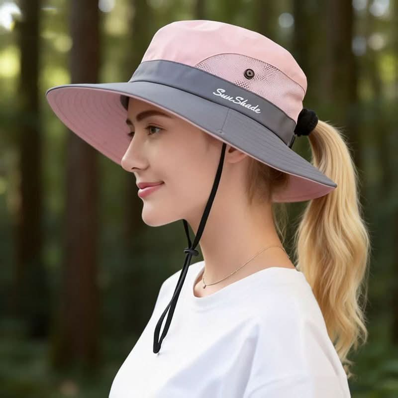 Outdoor Hat Wide Brim Breathable Mesh Adjustable Fit
