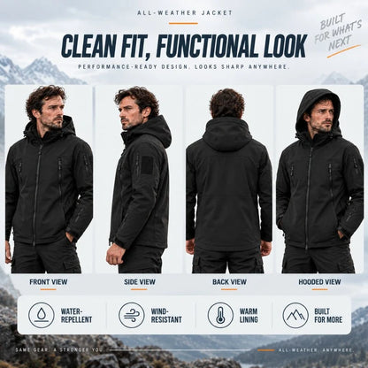 Outdoor Jacket Windproof Water-Resistant Insulated
