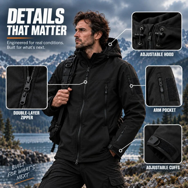 Outdoor Jacket Windproof Water-Resistant Insulated