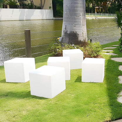 Outdoor LED Cube Light Remote-Controlled USB-C & Solar