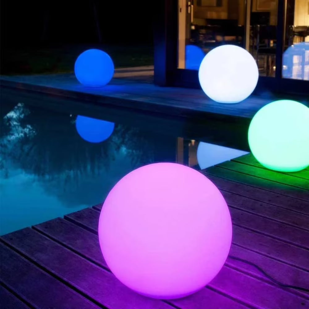 Outdoor LED Globe Light 16-Color Remote Rechargeable Waterproof