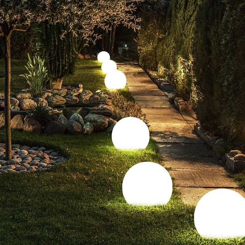 Outdoor LED Globe Light 16-Color Remote Rechargeable Waterproof