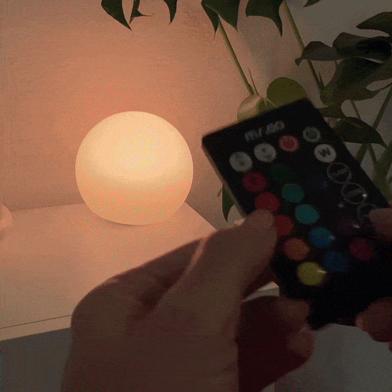 Outdoor LED Globe Light 16-Color Remote Rechargeable Waterproof