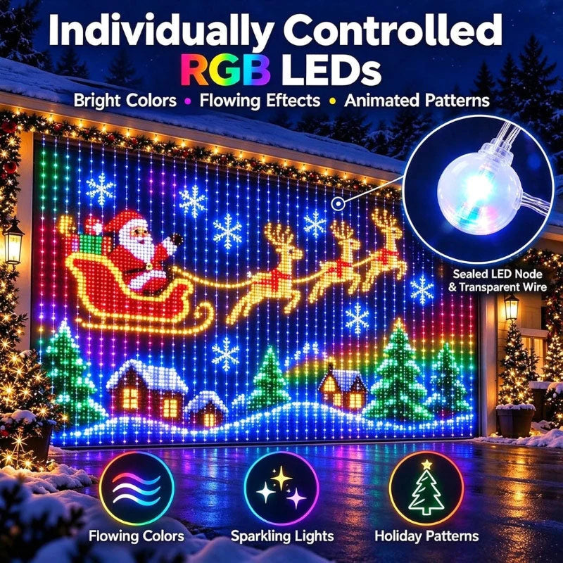 Outdoor LED Net Lights RGBIC Color-Changing Dynamic Effects