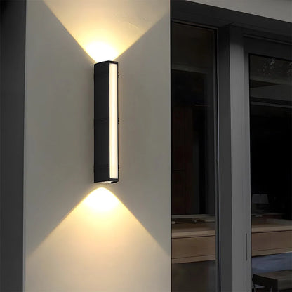 Outdoor LED Wall Sconce Up & Down Weather-Resistant Matte Black