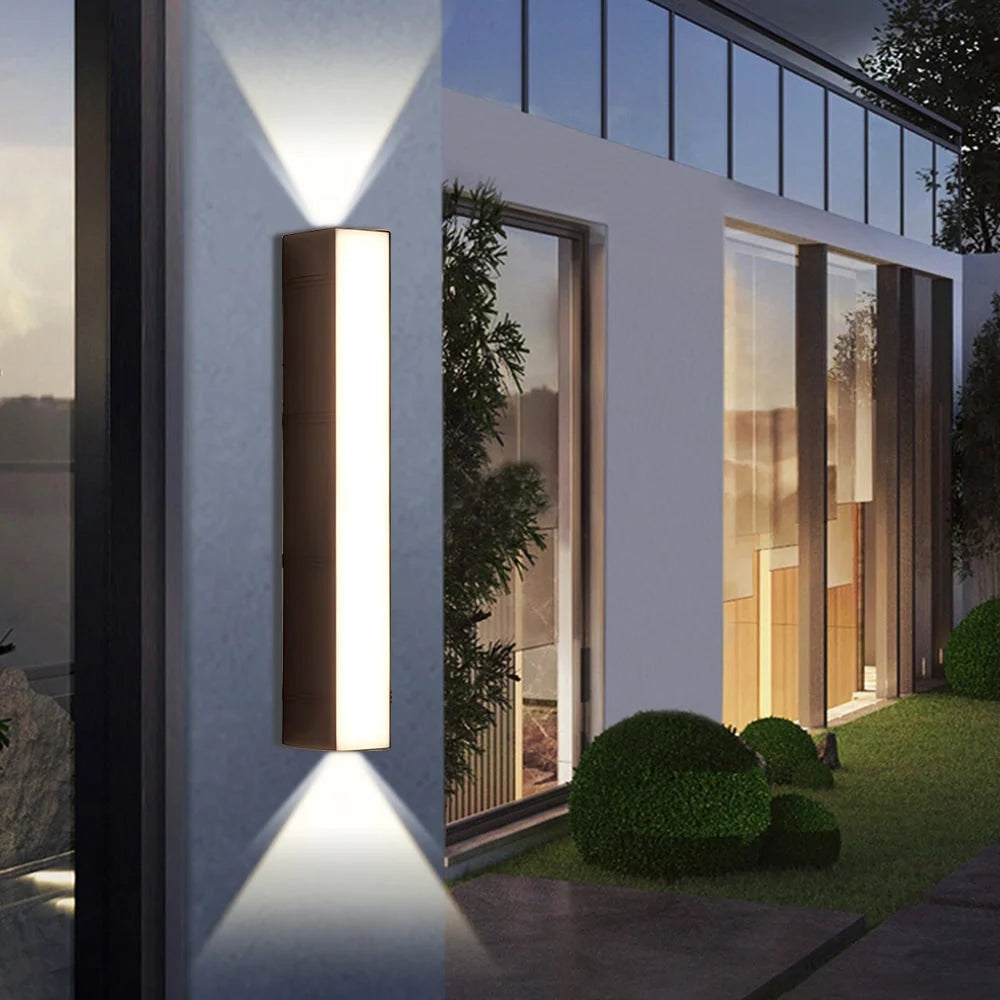 Outdoor LED Wall Sconce Up & Down Weather-Resistant Matte Black
