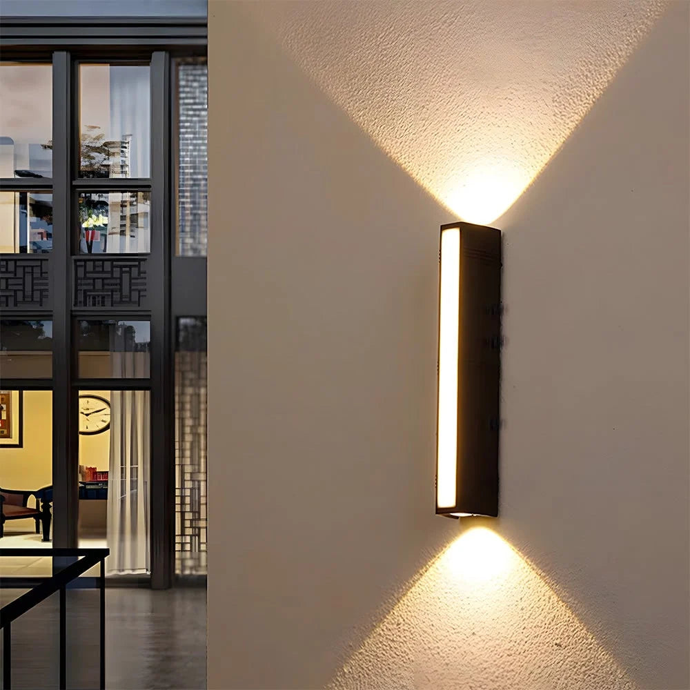 Outdoor LED Wall Sconce Up & Down Weather-Resistant Matte Black