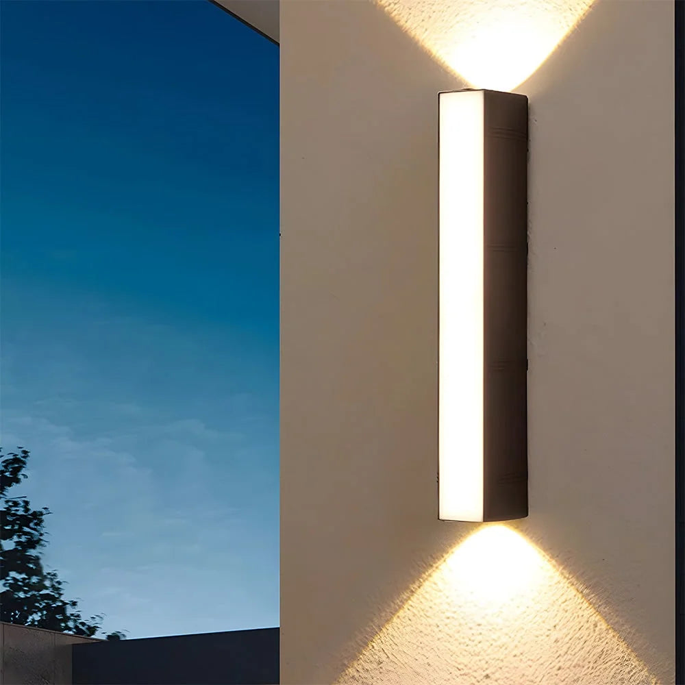 Outdoor LED Wall Sconce Up & Down Weather-Resistant Matte Black