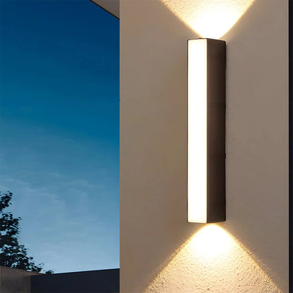 Outdoor LED Wall Sconce Up & Down Weather-Resistant Matte Black