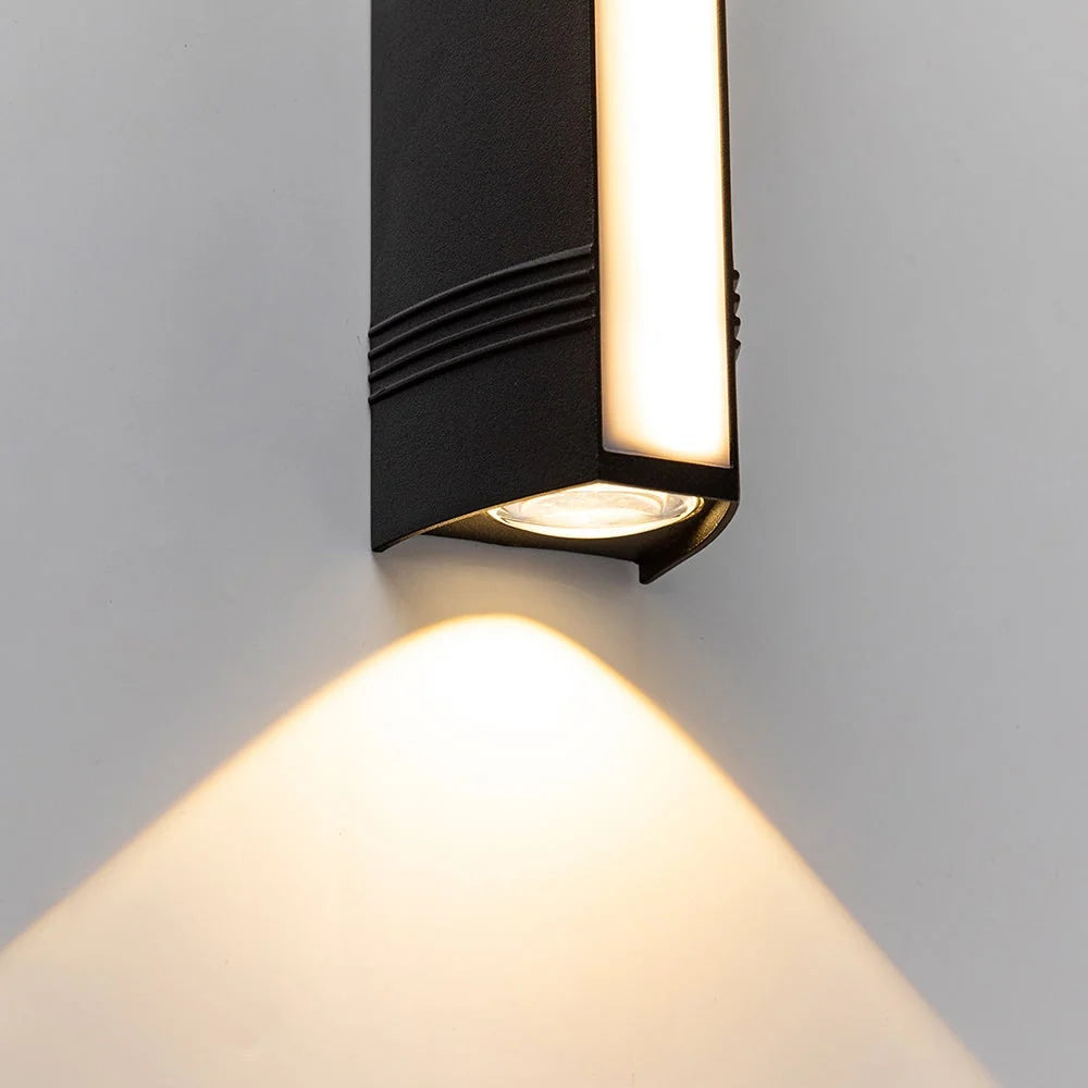Outdoor LED Wall Sconce Up & Down Weather-Resistant Matte Black