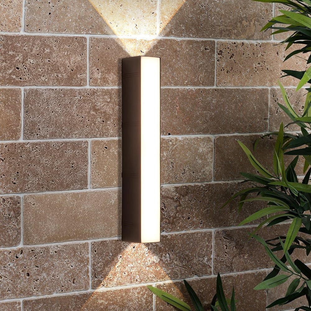 Outdoor LED Wall Sconce Up & Down Weather-Resistant Matte Black