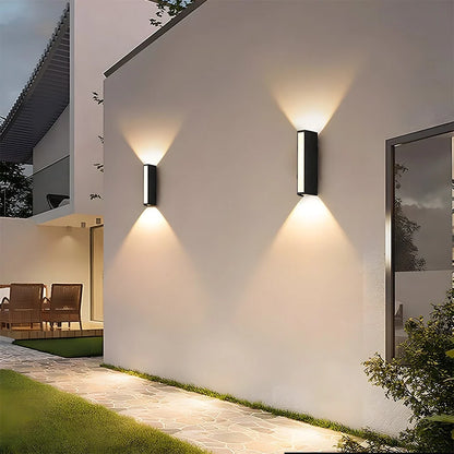 Outdoor LED Wall Sconce Up & Down Weather-Resistant Matte Black