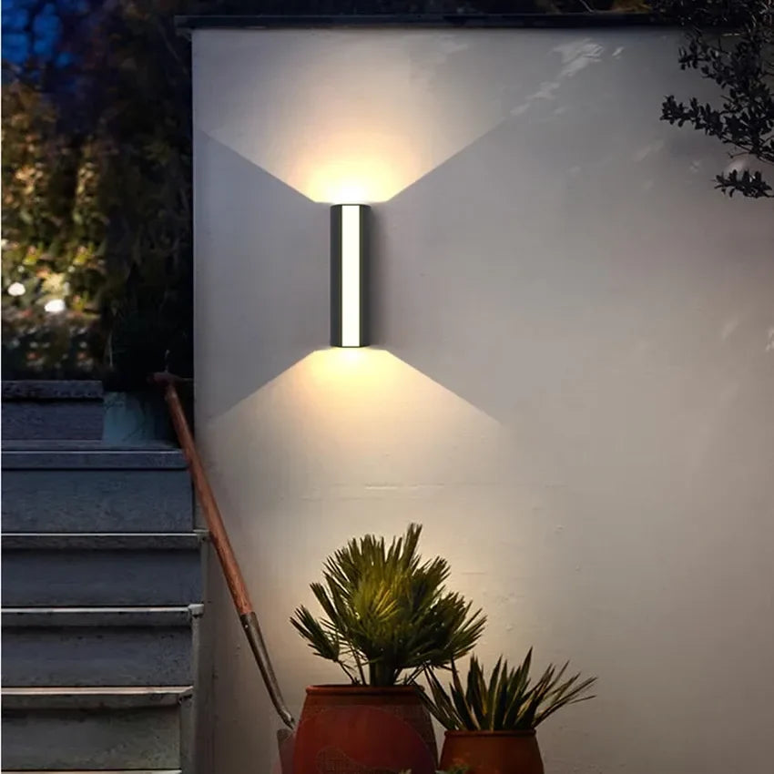 Outdoor LED Wall Sconce Up & Down Weather-Resistant Matte Black