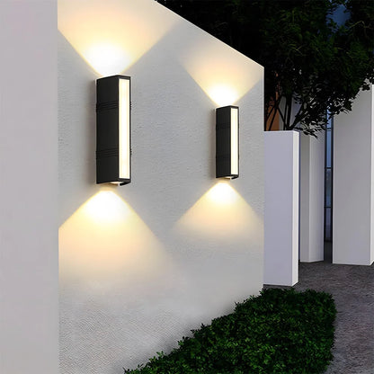 Outdoor LED Wall Sconce Up & Down Weather-Resistant Matte Black