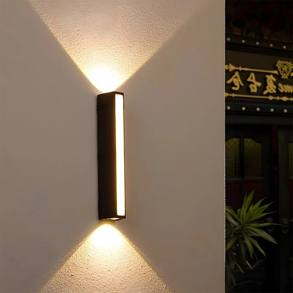 Outdoor LED Wall Sconce Up & Down Weather-Resistant Matte Black