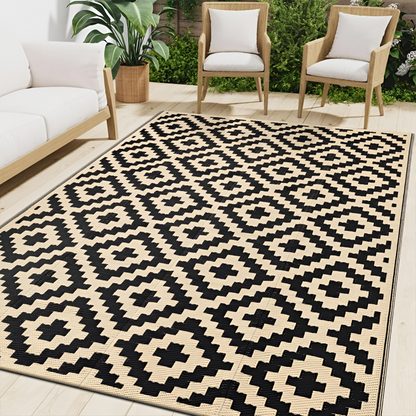 Outdoor Rug Reversible Non-Slip Water-Repellent
