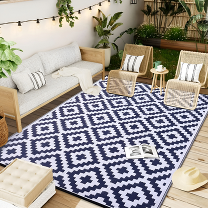 Outdoor Rug Reversible Non-Slip Water-Repellent